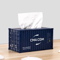 한 고객님당 제품만 구매부탁드립니다 Maersk 컨테이너 티슈 박스 도커 모델 장식 CMA 보관 냅킨 거치대 데스크탑, [01] CMA CGM Tissue Box, 1개