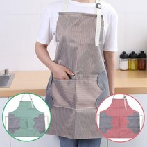주방 방수 원피스 허리 앞치마 여름 조리복 수건 타올, 핑크
