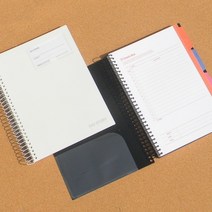 데이스토리 B5 140매 6000 인덱스 PP 포켓 스프링노트 화이트, 1개