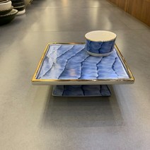 가바야키 엔티크 일본풍 접시 4종 가이세키 브런치 식기 한식 도자기 굽접시 그릇, 17X5.5cm 종지세트