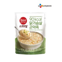 CJ죽 비비고죽/햇반 소프트밀 닭가슴살 곤약죽 180g /90cal