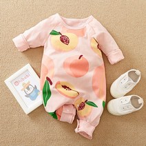 FULIBS 국경 유럽과 미국의 아기 Jumpsuit 봄 가을 코튼 아기 만화 등산 의류 신생아 의류 1L