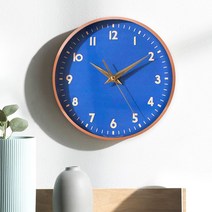 에이치씨 HC 국산 로즈골드 무소음벽시계 메탈 벽걸이시계 28CM, 블랙