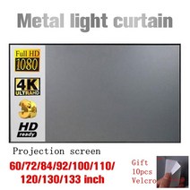 스마트 tv 70 75 80 85 90 95 100 인치 대형 벽걸이 중소기업 티비 프로젝터 스크린 패브릭 120 inch screen 휴대용 반사, 100인치