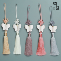 리모한복 노리개 흰나비태슬