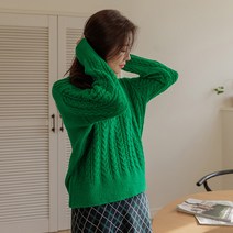 무캄 도톰 꽈배기 울니트