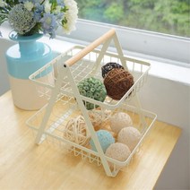 이쁜카페 셀프용 커트러리 2단 정리대 미니멀라이프 주방정리 모던치킨 깔끔한주방 공간활용 카페창업소품, 화이트