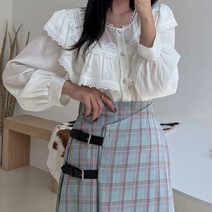 [무료배송]레이스 여성 러블리 데일리 베이직 오피스룩 하객룩 긴팔 블라우스
