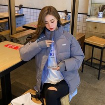 하이넥 여성 숏패딩 하늘비즈 C11 W731S512