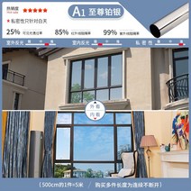 단면 유리 거울 단방향 가능 스티커 투광 창문 야간투시경, T06-A1지존 백금은, C05-70x500cm