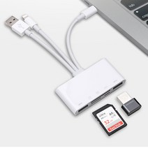 BaseQi 맥북 SD카드 어댑터 악세사리, iSDA-303A, 혼합색상