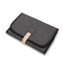 기저귀 교환대 갈이대 접이식 아기 기저귀 교체 패드 방수 신생아 휴대용 테이블 내구성 옥스포드 시트, 01 grey black