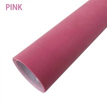 자동차래핑 3m랩핑지 자동차 벨벳 패브릭 스웨이드 비닐 포장 필름 변경 색상 자체 접착, 분홍색, 10cmx135cm, 1개