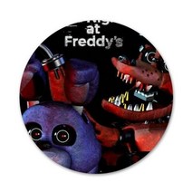 58mm 재미있는 Sfm Fnaf 애니메트로닉스 아이콘 핀 배지 장식 브로치 배낭 장식용 금속, images 3