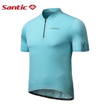 Santic-남성용 사이클링 저지 자전거 셔츠 MTB 의류 편안한 통기성