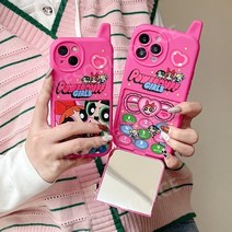 아이폰14프로케이스 파워퍼프걸 거울 안테나케이스