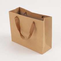 크라프트 쇼핑백 도시락 화분 포장 선물용 종이 가방 가로 소형 수능 바닥 넓은 장가방 양주 와이드 일식 화과자 옷가게 쇼핑 봉투 꽃집 초밥 빵 작은 도매 떡 손잡이 튼튼 크래프트