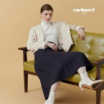 [최초가79 900원]까사렐 22FW 울 블렌디드 스트라이프 스커트