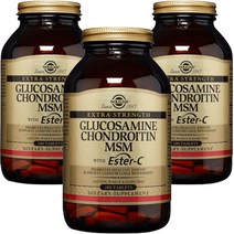 솔가 엑스트라 스트렝스 글루코사민 콘드로이틴 MSM 타블렛 글루텐 프리, 180개입, 3개