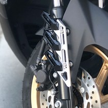 야마하 XMAX300 프론트 쇼바 가드 엑스맥스 휀다 커버 날개 바이커스, Silver - 실버