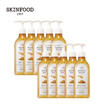 스킨푸드 허니 리치 바디 워시 10개, 335ml