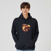 피자 take a slice pizza 영자신문 레터링 후드티