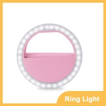 링라이트 라이브 커머스 쇼핑 dodoup phone led ring flash selfie light 휴대용 전화 led 셀카 램프 luminous ring clip for, 분홍색