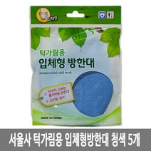 서울사 턱가림 입체마스크 청색 5개 방한대 입체형 김서림 보온
