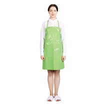 네오브릭 방수앞치마 단면코팅 소(주머니) 목끈형 65X73 27color, 연두/유광