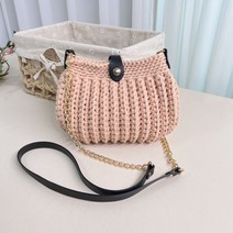 도두리 diy 뜨개질 손뜨개 코바늘 가방만들기 패키지 키트 클램데일리백 동영상제공, 클램데일리백(솜사탕)