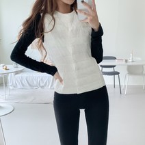 웨이브나인 가을겨울 보온성이 뛰어난 여성 경량패딩조끼