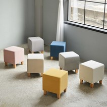 [엠하우스(가구)] 폼폼 에코클린 사각스툴, 색상:머스타드