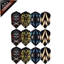 다트 Cuesoul 12pcs 4 세트 여분의 두꺼운 반투명 다트 비행 꼬리 날개 다트 판 게임 액세서리 용 dardos 깃털 잎, 전자 12개