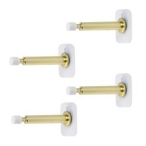 무타공 스프링 도어 완충 스토퍼 4개입+무타공 패드 세트 골드, 1세트