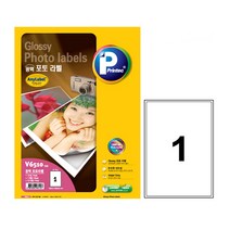 프린텍 A4 라벨지 V6510-10 포토 1칸 10매, 포토 라벨 V6510(10매)