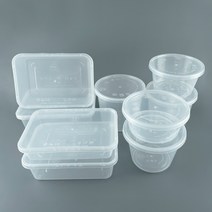 사출 원형 사각 반찬 포장 내열 용기 1박스, 원형 25oz (500개)