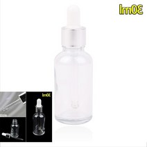향수 소분 앰플 물파스 스포이드 오일 화장품 용기 제작 유리 공병 통30ml, 단일