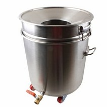 브랜드없음 스텐 잔반통 음식물 수거통 쓰레기통 짬통 음쓰통 25G