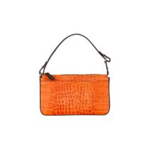 이태리 사만다 리얼 소가죽 미니백 지갑겸 미니 크로스백 숄더백 오렌지