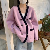 여성 소녀 가을 겨울 가디건 풀 슬리브 니트 스웨터 V 넥 니트웨어 녹색 대형 재킷 루즈한 탑스