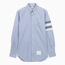 [톰브라운] (당일) 22FW 사선 완장 블루 옥스포드 셔츠 MWL319A 06177 4