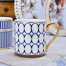 골드 커피 유럽 로얄코펜하겐 컵 잔 럭셔리 영국빈티지 접시 찻잔 머그잔 코지타벨리 패브릭포터리, 블루 리바이벌, 단일사이즈