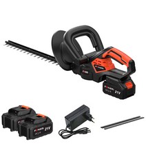 FENGMI 무선 충전전정기 헤지트리머 전동 전기헤지커터 가지치기 잡초깍이 벌초 조경전기톱 양날 풀세트, 배터리 2개(1500mAh)