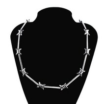 모스부호목걸이 대나무 체인 긴 가시 철사 brambles 초커 락 펑크 스타일 바지 체인 하라주쿠 streetwear hip hop jewelry 목걸이