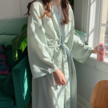 골프 샤워가운 목욕 욕실 여름 샤워 가운, 10.잔체크그린, 1개