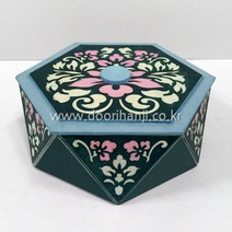 한지 소품함 DIY 한지공예 만들기세트 두리한지공방, 06.육각소품함(대-1)_청록
