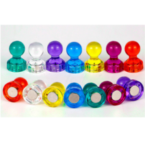 21mm x 7P 네오디움 컬러 장구 자석 칠판 완구
