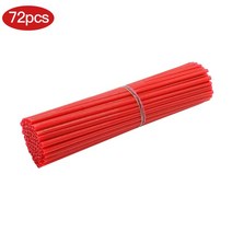 슈퍼커브 오토바이용튜닝 악세서리72Pcs 24CM/17CM 자전거 오토바이 먼지 장식 모토 크로스 휠 스포크 랩, 17 17CM Red 72pcs