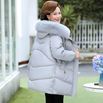 SJW 중년여성 하프 후드퍼 패딩점퍼 웰론 보온 겨울 자켓 코트 엄마옷 40대 50대 60대