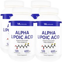 [미국빠른직구] 마이라이프 내추럴스 알파리포산 600 mg 120 야채캡슐 4병